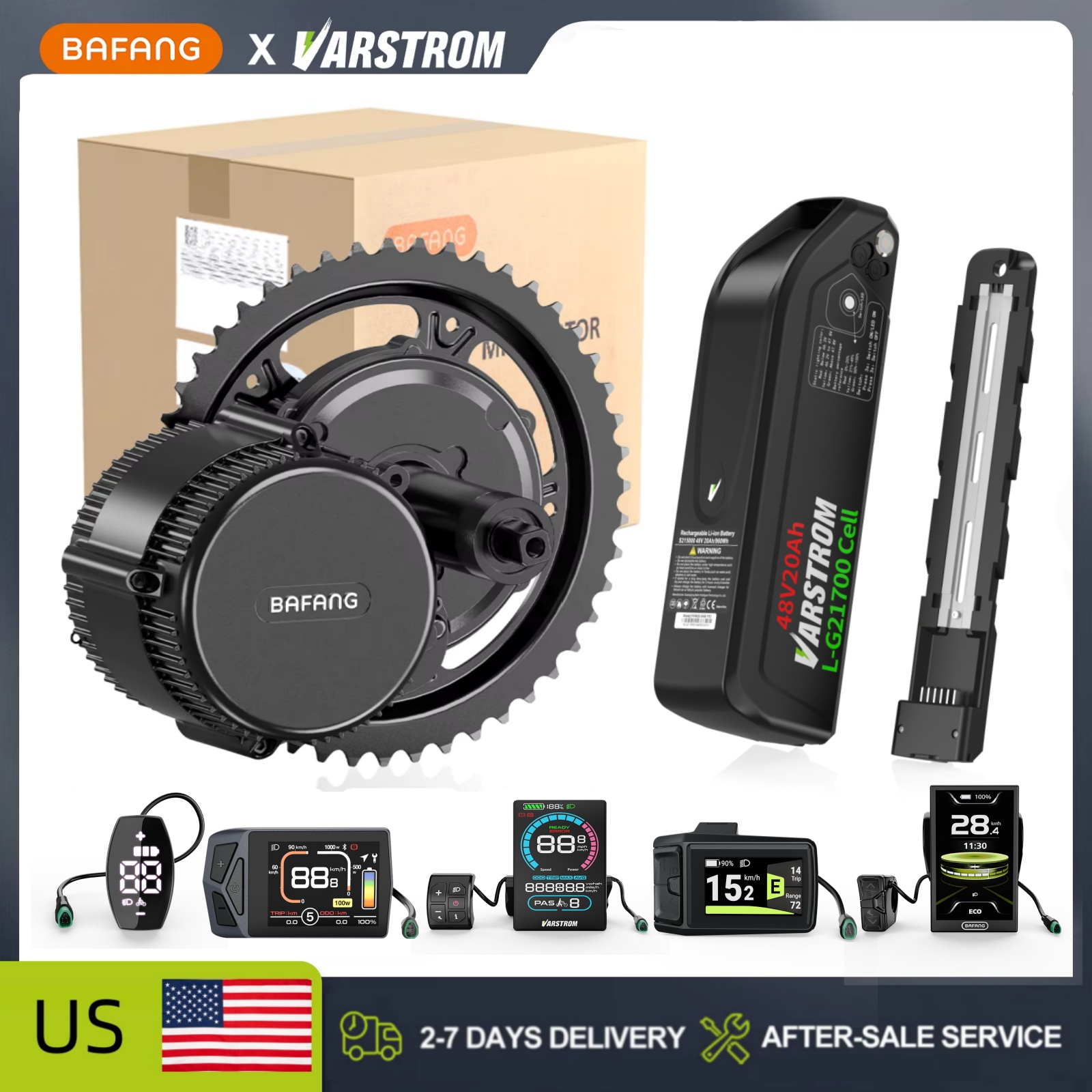 Bafang Bbs02B 48V 750W Mid Drive Kit - [US Stock] Bafang 48V middenmotor en