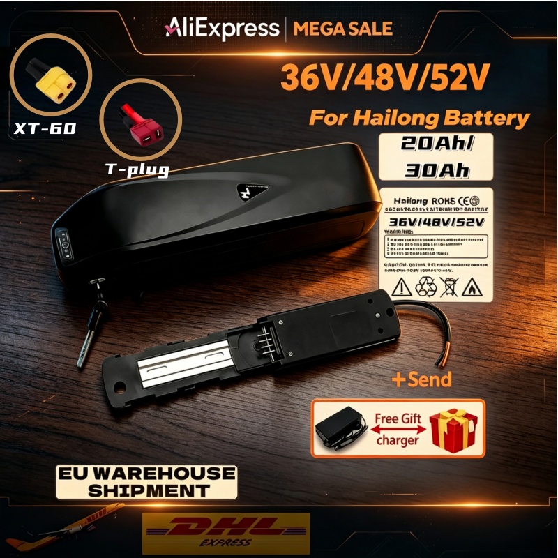 Ebike Battery 48V 20Ah Hailong - Hailong E-bike Batterij 36V 48V 52V