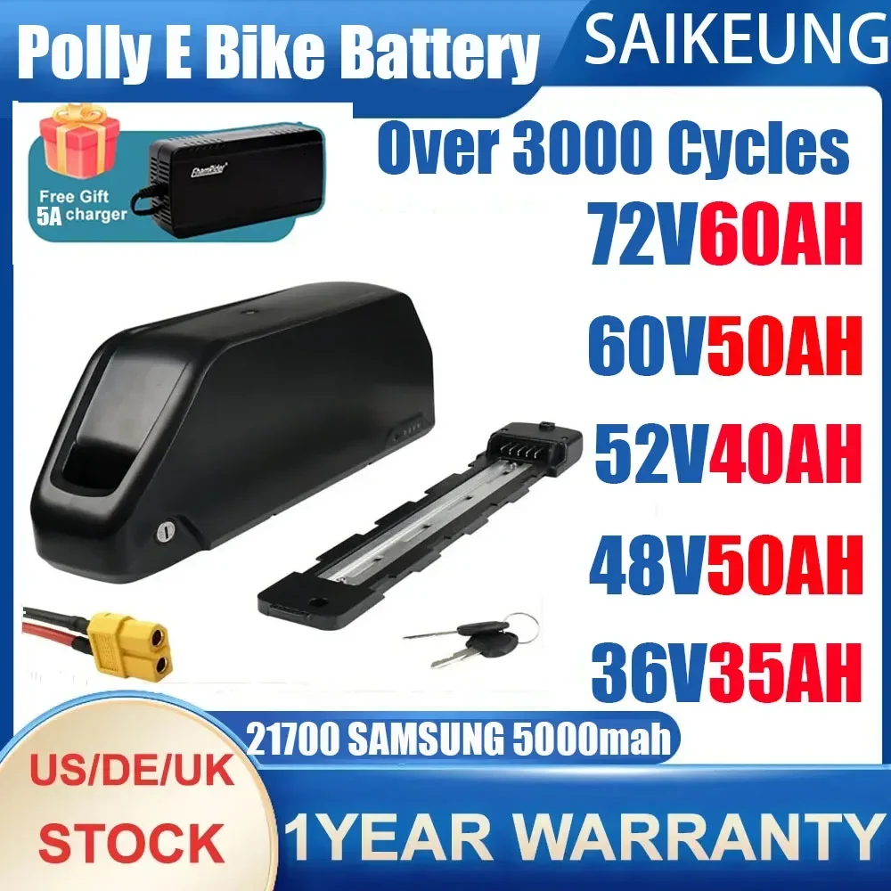 Electric Bicycle Battery 72V 30Ah - Elektrische fietsbatterij Downtube Hailong Polly DP7
