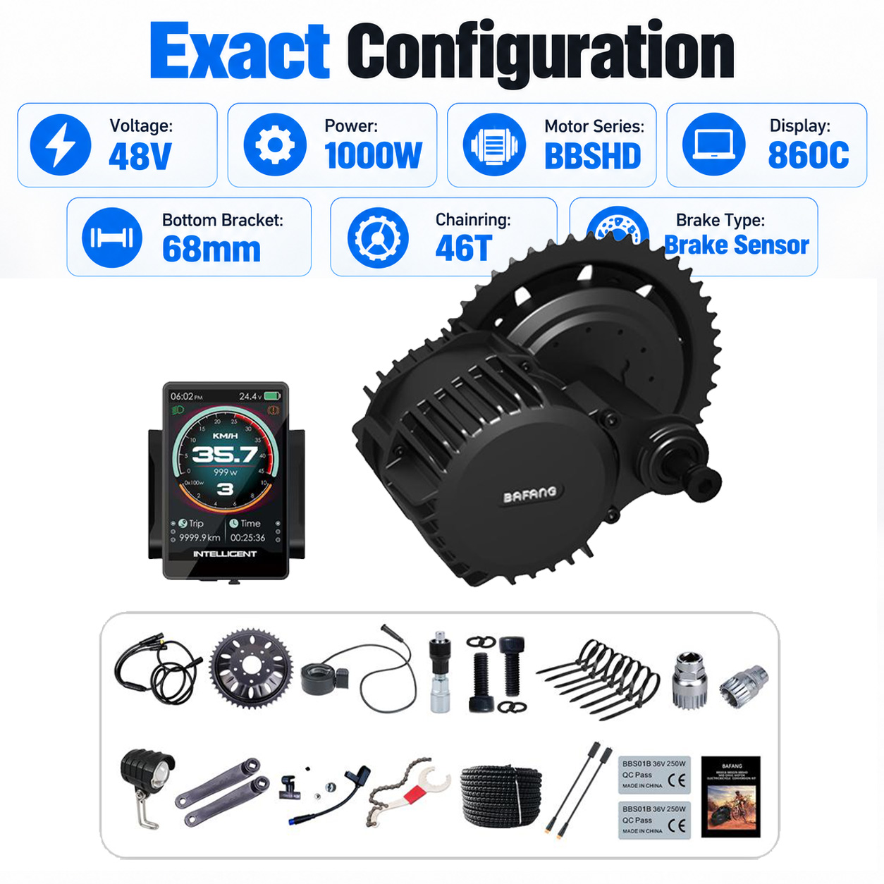 BAFANG 48V 1000W BBSHD middenm - Bafang Bbshd 1000W Conversion Kit recensie en prijs